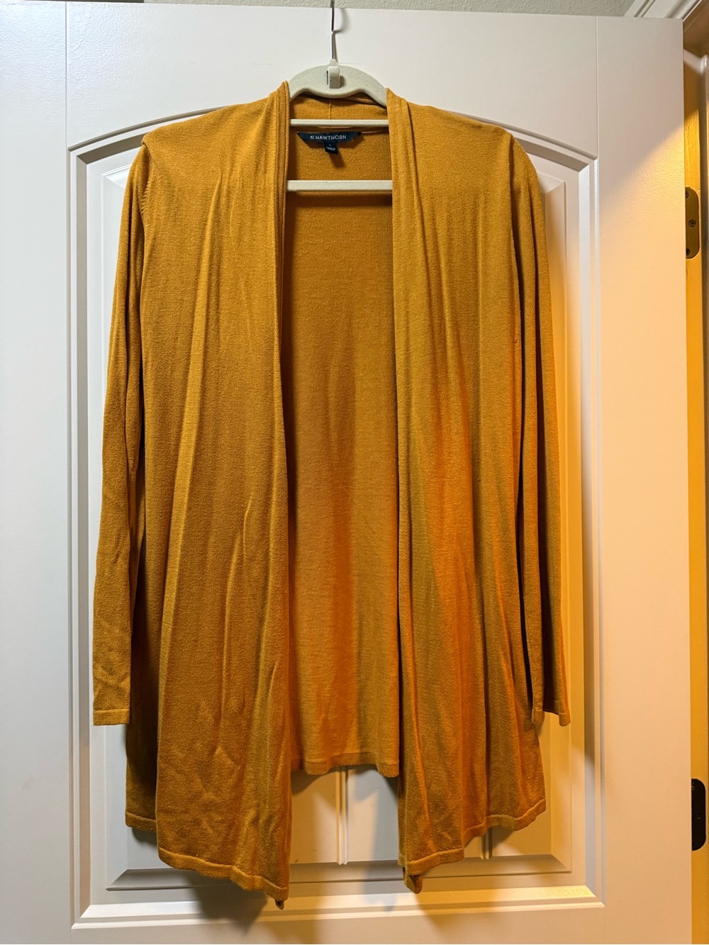 41 Hawthorn Open-Front Mustard Cardigan